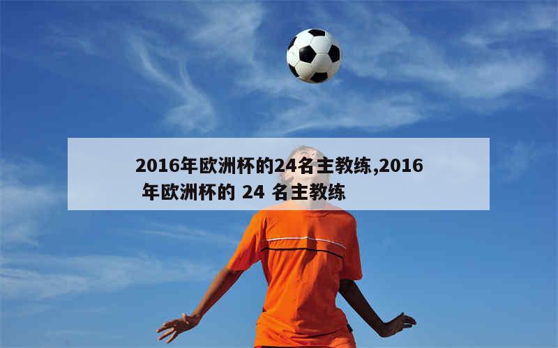 2016年欧洲杯的24名主教练,2016 年欧洲杯的 24 名主教练