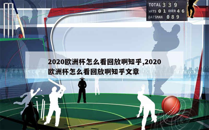 2020欧洲杯怎么看回放啊知乎,2020欧洲杯怎么看回放啊知乎文章