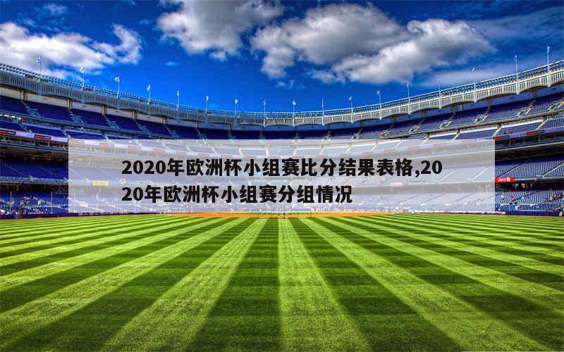 2020年欧洲杯小组赛比分结果表格,2020年欧洲杯小组赛分组情况