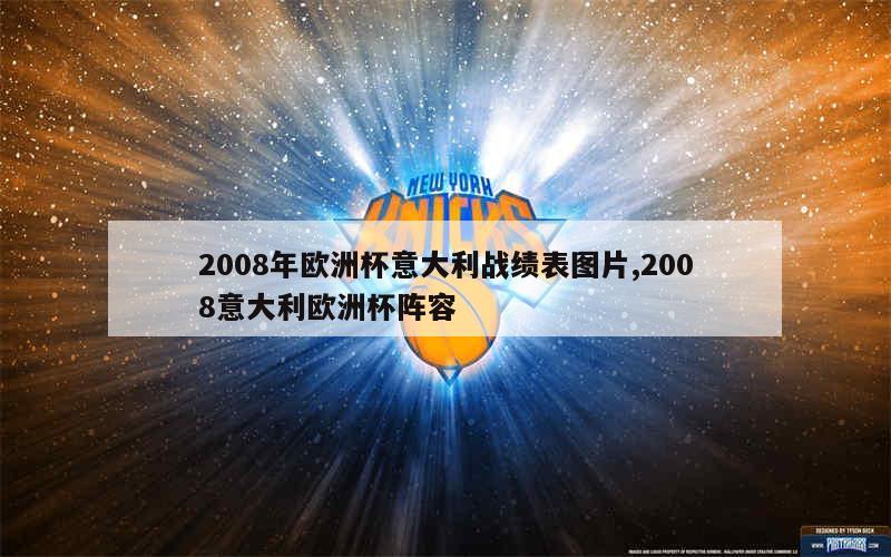 2008年欧洲杯意大利战绩表图片,2008意大利欧洲杯阵容