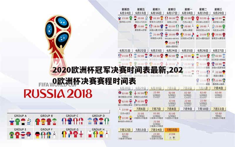 2020欧洲杯冠军决赛时间表最新,2020欧洲杯决赛赛程时间表