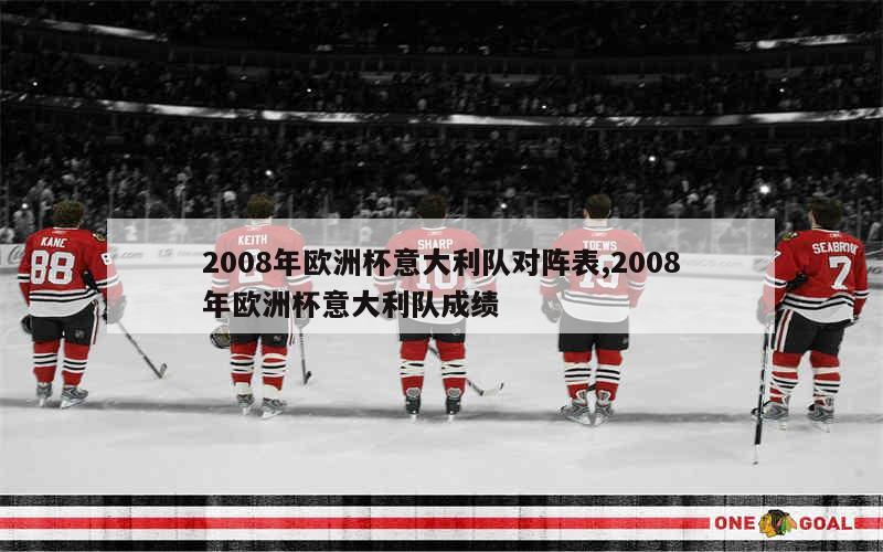 2008年欧洲杯意大利队对阵表,2008年欧洲杯意大利队成绩