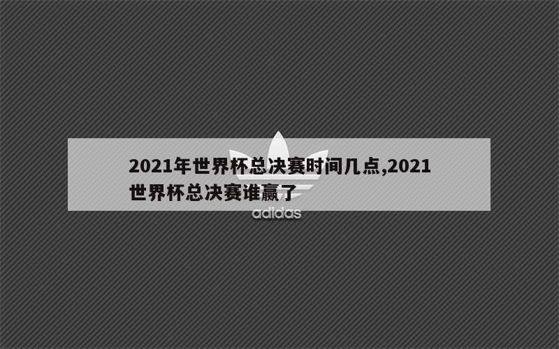 2021年世界杯总决赛时间几点,2021世界杯总决赛谁赢了