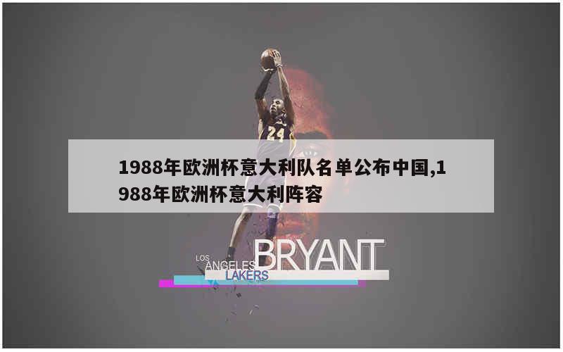 1988年欧洲杯意大利队名单公布中国,1988年欧洲杯意大利阵容