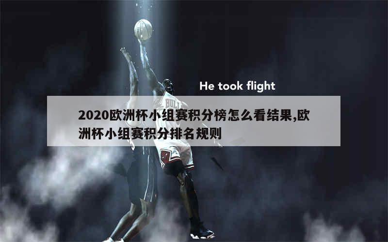 2020欧洲杯小组赛积分榜怎么看结果,欧洲杯小组赛积分排名规则