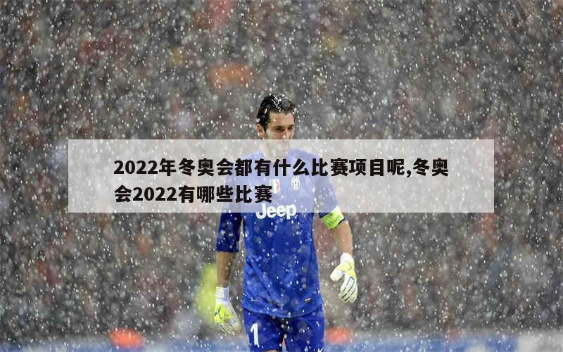 2022年冬奥会都有什么比赛项目呢,冬奥会2022有哪些比赛