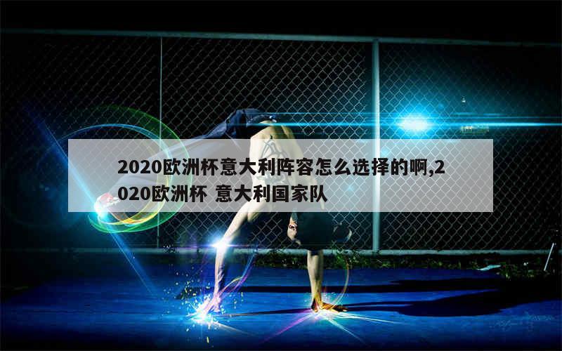 2020欧洲杯意大利阵容怎么选择的啊,2020欧洲杯 意大利国家队