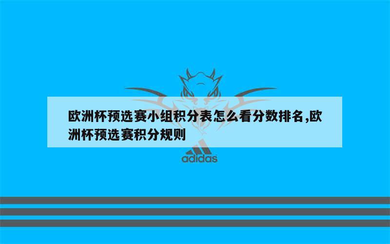 欧洲杯预选赛小组积分表怎么看分数排名,欧洲杯预选赛积分规则