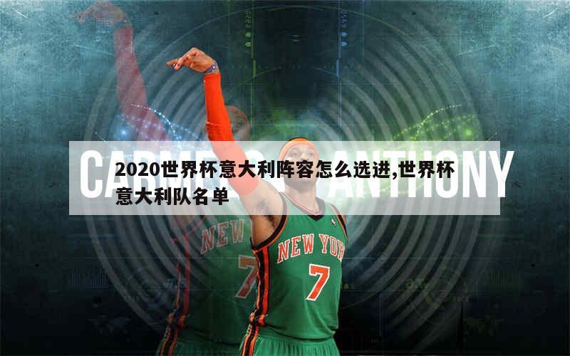 2020世界杯意大利阵容怎么选进,世界杯意大利队名单