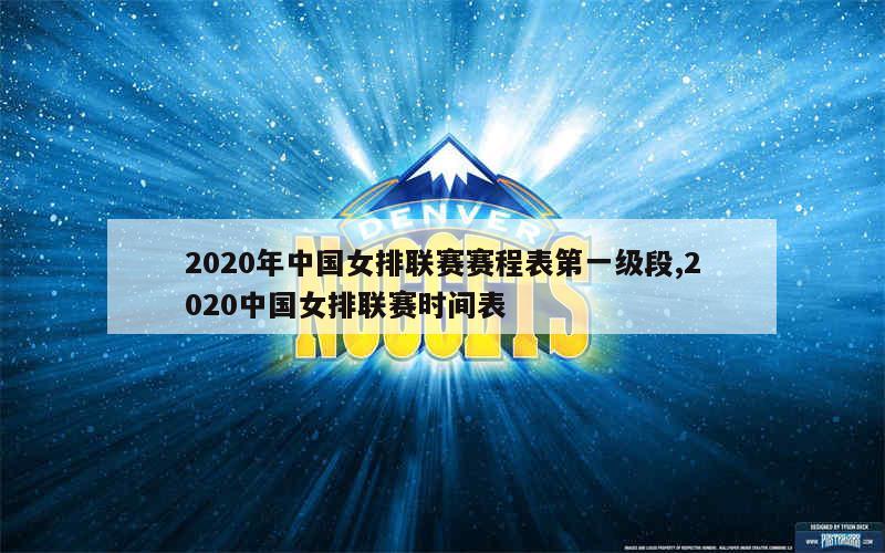 2020年中国女排联赛赛程表第一级段,2020中国女排联赛时间表
