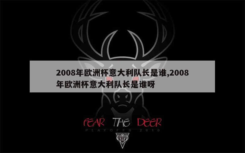 2008年欧洲杯意大利队长是谁,2008年欧洲杯意大利队长是谁呀