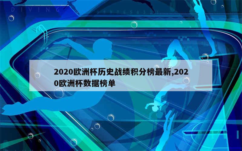 2020欧洲杯历史战绩积分榜最新,2020欧洲杯数据榜单